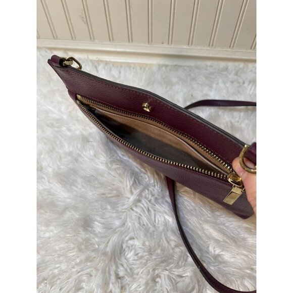 G.I.L.I. flat  Zip Crossbody  PLUM DARK PURPLE - Picture 7 of 12